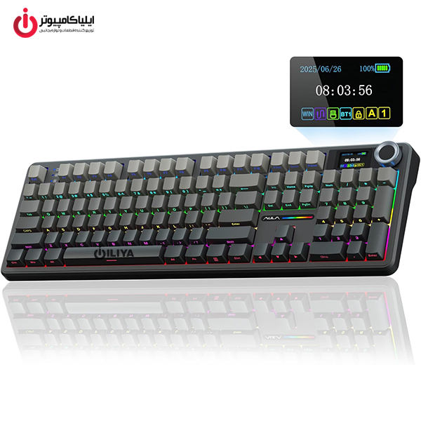 1213 کيبورد گیمینگ سيم دار ، وايرلس و بلوتوثی آئولا مدل Aula F108 pro سوئیچ White - تصویر 1