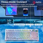 کيبورد گیمینگ سيم دار ، وايرلس و بلوتوثی آئولا مدل Aula F98 Pro White switch - تصویر 8