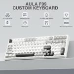 کيبورد گیمینگ سيم دار ، وايرلس و بلوتوثی آئولا مدل AULA F99 Yellow Switch - تصویر 2