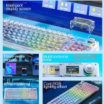 کيبورد گیمینگ سيم دار ، وايرلس و بلوتوثی آئولا مدل Aula F98 Pro White switch - تصویر 6