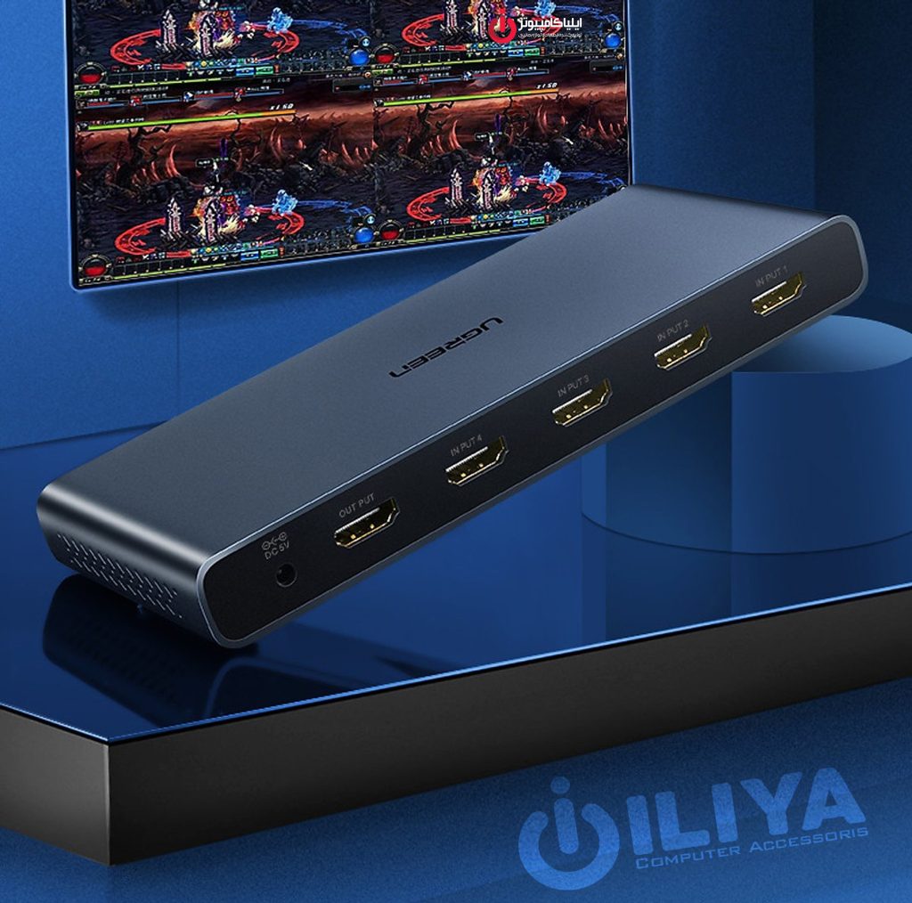 سوئیچ کواد 4 پورت HDMI یوگرین مدل UGREEN CM201-50745