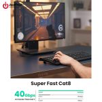 کابل شبکه U/FTP CAT8 یوگرین مدل UGREEN NW134-10980 طول 1 متر