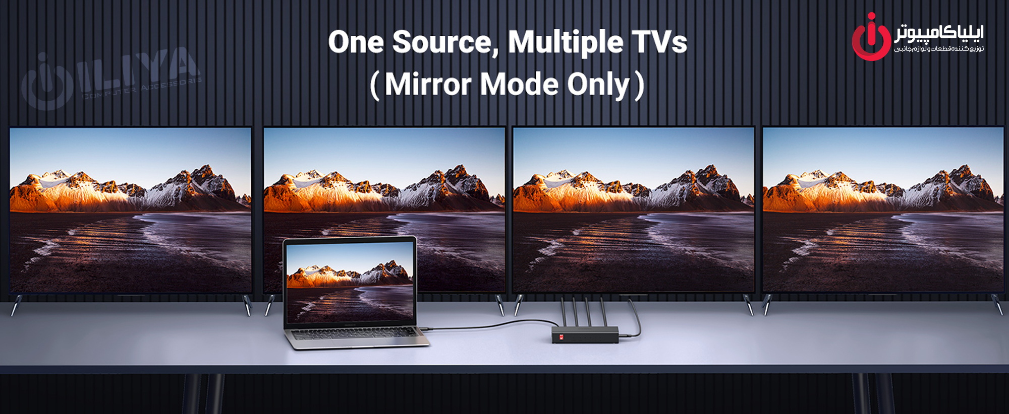 اسپلیتر 4 پورت HDMI یوگرین مدل UGREEN CM570-90514