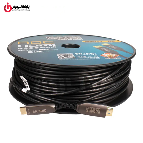 TJTJEDH کابل HDMI V2.1 فیبر نوری کی نت پلاس مدل K-NET PLUS KP-CHAOC211000 طول 100 متر