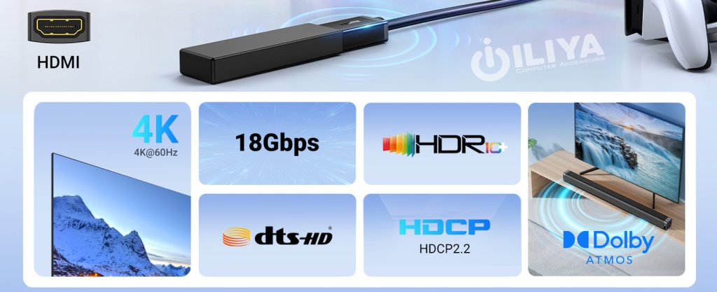 کابل افزایش طول HDMI V1.4 یوگرین مدل UGREEN HD107-10146 طول 5 متر