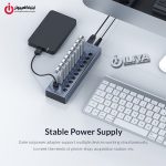 هاب یو اس بی آداپتوری 10 پورت USB3.0 اوریکو مدل ORICO BT2U3-10AB - تصویر 5