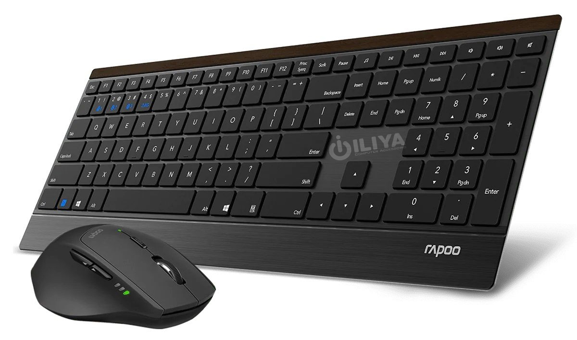 کیبورد و موس وایرلس و بلوتوثی رپو مدل RAPOO 9500M