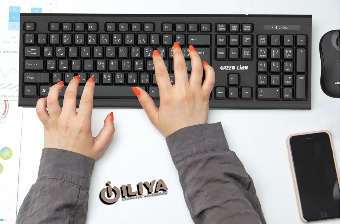 کیبورد و ماوس وایرلس گرین لاین مدل Green Lion GNWS24GKEYMBK