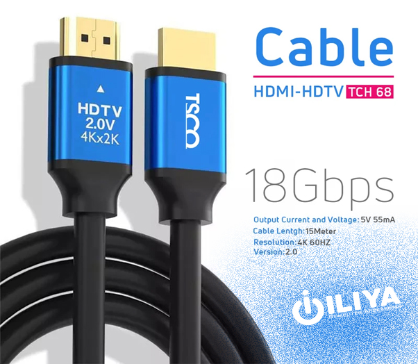 کابل HDMI V2.0 تسکو مدل TSCO TCH 68 طول 15 متر