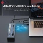 هاب یو اس بی آداپتوری 10 پورت USB3.0 اوریکو مدل ORICO BT2U3-10AB - تصویر 11