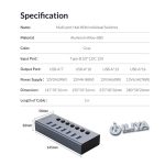 هاب یو اس بی آداپتوری 10 پورت USB3.0 اوریکو مدل ORICO BT2U3-10AB - تصویر 12