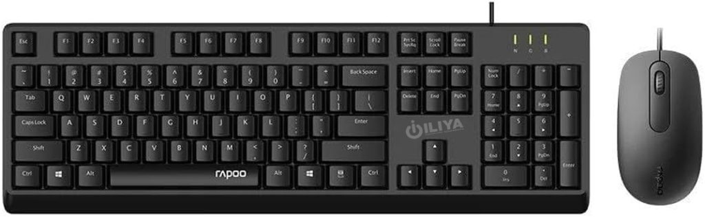 کیبورد و موس سیم دار رپو مدل RAPOO X130 PRO