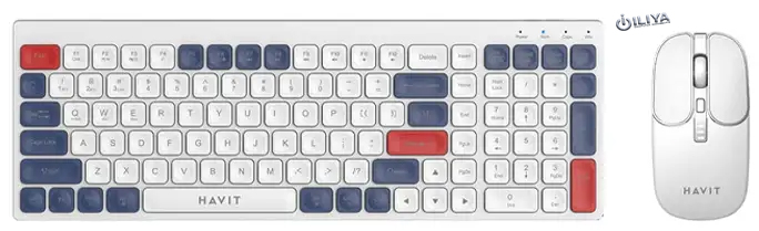 کیبورد و موس وایرلس و بلوتوثی هویت مدل HAVIT KB830WB