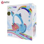 هدفون بلوتوثی عروسکی طرح یونیکورن مدل UNICORN RKD6902 - تصویر 2