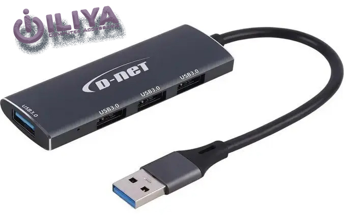 خرید هاب 4 پورت USB 3.0 دی‌نت مدل D-NET DT-430 از ایلیاکامپیوتر مشهد