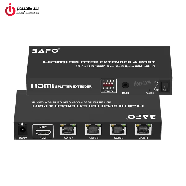 554564546445465 اسپلیتر اکستندر 4 پورت HDMI بافو مدل BAFO BF-141