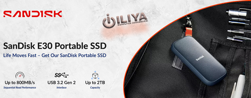 اس اس دی اکسترنال سن دیسک مدل SANDISK E30 ظرفیت 2 ترابایت