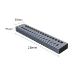هاب 16 پورت USB3.0 فلزی ORICO BT2U3-16AB - تصویر 4