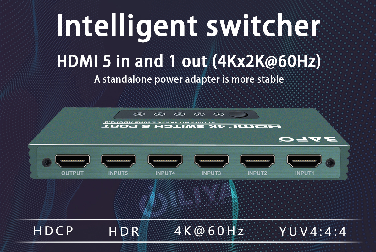 خرید سوئیچ HDMI پنج پورت بافو مدل BAFO BF-178 از ایلیاکامپیوتر مشهد